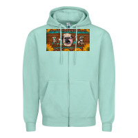 Seafoam western heifer mom with sunflowers and turquoise license plate Zipper Hoodie - Artiststas