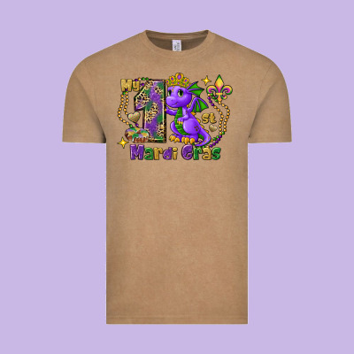 Dragon My First Mardi Gras Vintage Tee Designed By Fadigitalartstudio
