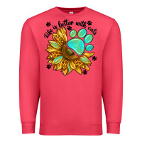 Cardinal life is better with cats Premium Sweatshirt - NancyCooperArtShop