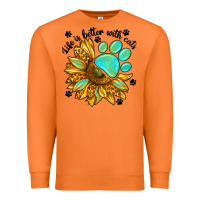 Carrot life is better with cats Premium Sweatshirt - NancyCooperArtShop