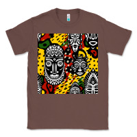 Chestnut african masks colorful seamless pattern Classic Tee - BundleAndBundleShop