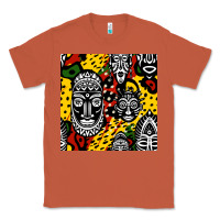 Copper african masks colorful seamless pattern Classic Tee - BundleAndBundleShop