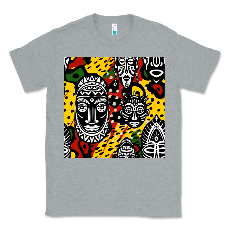African Masks Colorful Seamless Pattern Classic Tee by BundleAndBundleShop | Teevron