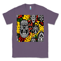 Lavender african masks colorful seamless pattern Classic Tee - BundleAndBundleShop