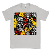 Moon Dust african masks colorful seamless pattern Classic Tee - BundleAndBundleShop