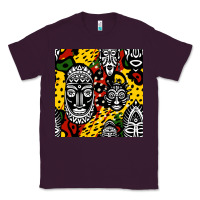Plum african masks colorful seamless pattern Classic Tee - BundleAndBundleShop