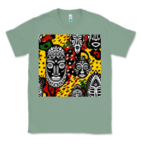 Sage african masks colorful seamless pattern Classic Tee - BundleAndBundleShop