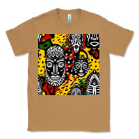 Toasted Coconut african masks colorful seamless pattern Classic Tee - BundleAndBundleShop