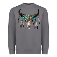 Storm boho bull skull Heavyweight Sweatshirt - RanaPortraitStore