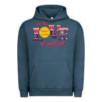 Pigment Midnight Navy For The Love Of Softball Urban Hoodie - Bettercallsaul