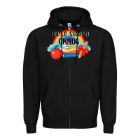 Black back to school hello second grade 3200x2400 Zipper Hoodie - AdoDesignShop