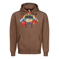 Chestnut back to school hello second grade 3200x2400 Zipper Hoodie - AdoDesignShop