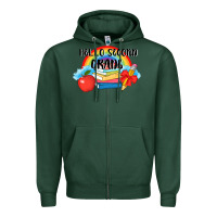 Sports Green back to school hello second grade 3200x2400 Zipper Hoodie - AdoDesignShop