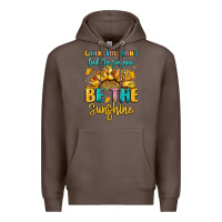 Coffee when you dont find the sunshine be the sunshine Premium Hoodie - LillyAllenDesigns