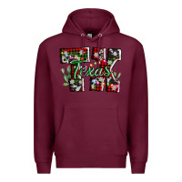 Burgundy texas tx christmas Premium Hoodie - AdoDesignShop