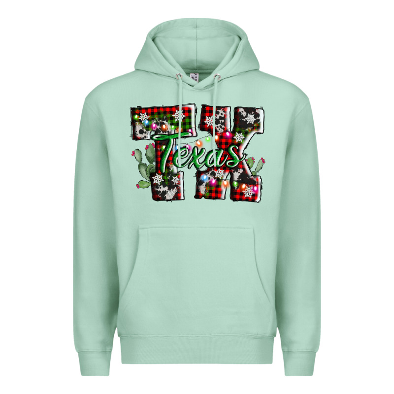 Texas Tx Christmas Premium Hoodie by AdoDesignShop | Teevron