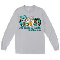 Moon Dust with god all things are possible daisy Long Sleeve Tee - AdoDesignShop