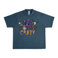 Midnight Navy Witches Be Crazy Urban Heavy Tee - CowhideDigitalArt