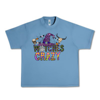 Pebble Blue Witches Be Crazy Urban Heavy Tee - CowhideDigitalArt
