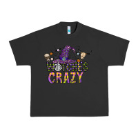 Pigment Black Witches Be Crazy Urban Heavy Tee - CowhideDigitalArt