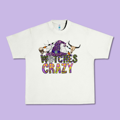Witches Be Crazy Urban Heavy Tee Designed By Cowhidedigitalart