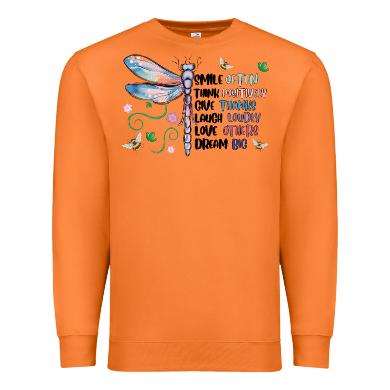 Dragonfly Smile Tink Give Laugh Love Dream Premium Sweatshirt by MaliasSmallBusiness | Teevron
