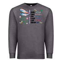 Charcoal Heather dragonfly smile tink give laugh love dream Premium Sweatshirt - MaliasSmallBusiness