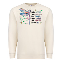 Sandshell dragonfly smile tink give laugh love dream Premium Sweatshirt - MaliasSmallBusiness