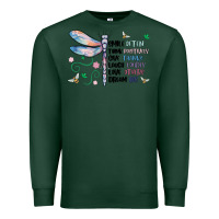 Sports Green dragonfly smile tink give laugh love dream Premium Sweatshirt - MaliasSmallBusiness