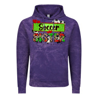Cloud Purple soccer sister with leopard Vintage Hoodie - Zillion Design Studio
