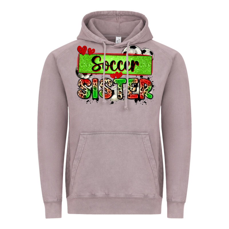 Soccer Sister With Leopard Vintage Hoodie by Zillion Design Studio | Teevron