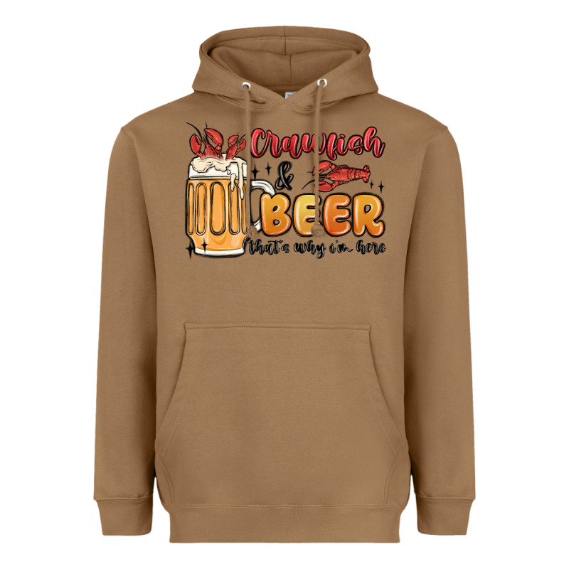Crawfish And Beer That's Why I'm Here Heavyweight Hoodie by MaliasSmallBusiness | Teevron