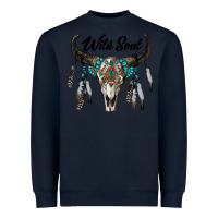 Navy wild soul boho skull Heavyweight Sweatshirt - RanaPortraitStore