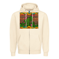 Sandshell sunflowers turquoise serape cactus tumbler Zipper Hoodie - Artiststas