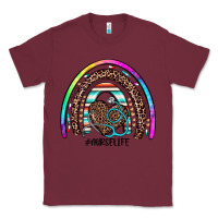 Burgundy nurse life rainbow Classic Tee - JahusDesignShop