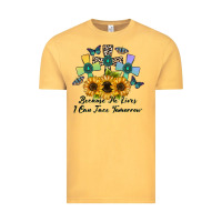Vintage Mustard because he lives i can face tomorrow Vintage Tee - CowhideDigitalArt