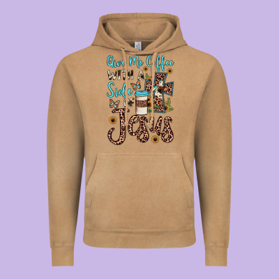 Give Me Coffee With A Side Of Jesus Vintage Hoodie Designed By Jahusdesignshop