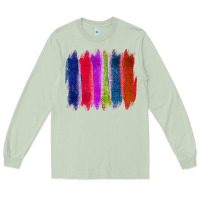 Matcha Colored Jute Brush Strokes Long Sleeve Tee - Bettercallsaul