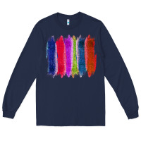 Navy Colored Jute Brush Strokes Long Sleeve Tee - Bettercallsaul