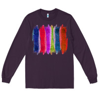 Plum Colored Jute Brush Strokes Long Sleeve Tee - Bettercallsaul