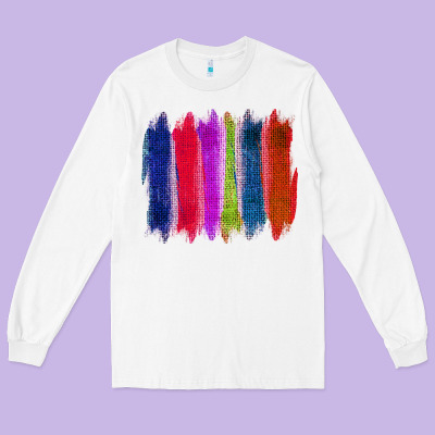 Colored Jute Brush Strokes Long Sleeve Tee Designed By Bettercallsaul