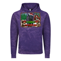 Cloud Purple merry christmas black angus cattle and farm Vintage Hoodie - RanaPortraitStore