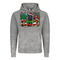 Merry Christmas Black Angus Cattle And Farm Vintage Hoodie | Teevron