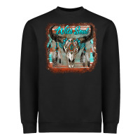 Black wild soul boho skull with background Heavyweight Sweatshirt - RanaPortraitStore