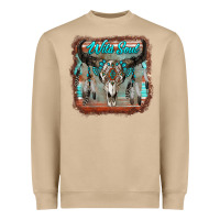 Mushroom wild soul boho skull with background Heavyweight Sweatshirt - RanaPortraitStore