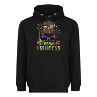 Black bead princess messy bun mardi gras Heavyweight Hoodie - MaliasSmallBusiness