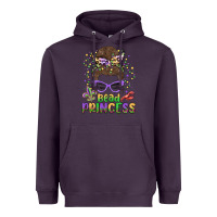 Plum bead princess messy bun mardi gras Heavyweight Hoodie - MaliasSmallBusiness