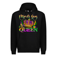 Black mardi gras queen Premium Hoodie - LillyAllenDesigns