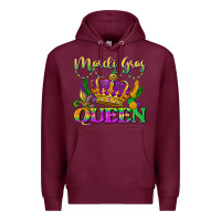 Burgundy mardi gras queen Premium Hoodie - LillyAllenDesigns