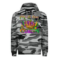 Slate Camo mardi gras queen Premium Hoodie - LillyAllenDesigns